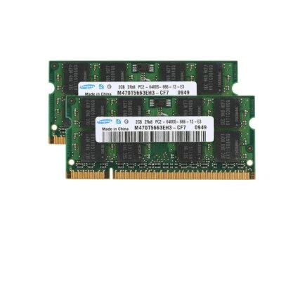 4GB 2x 2GB PC2-6400S 2Rx8 DDR2 800MHz SODIMM memoria Notebook ram Per Samsung IT - Imagen 1 de 4