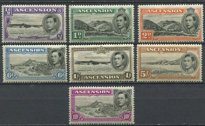 Ascensión 1938 KGVI Perf 13,5 Lote a 10s. Como nuevo nunca montado MNH NH UMM  Foto 1 de 2