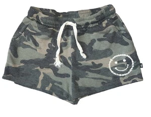 Pixie Lane Girls Camouflage Drawstring Embroidered Happy Face Lounge Shorts 7 - Picture 1 of 4