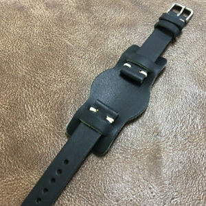 Size 18/20mm Handmade Pilot Bund Style Cow Leather Watch Strap Band #135B