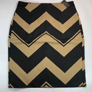 NEW Women's The Limited Brown & Black Chevron Skirt, 21" Size 4 Online Exclusive - Picture 1 of 7