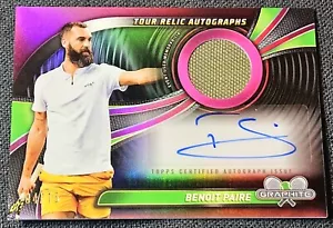 2024 Topps Graphite Tennis Pink /15 Tour Relic Auto Benoit Paire Refractor #TRA - Picture 1 of 2