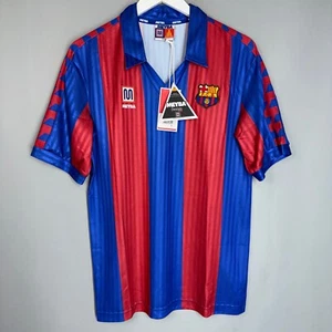 BNWT BARCELONA SPAIN FCB 1991/1992 HOME SHIRT FOOTBALL JERSEY SIZE S MEYBA - Picture 1 of 6
