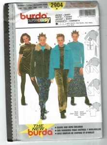 Burda 2904 OOP Jacket or Shirt Pattern Sz 11- 16jun UC - Picture 1 of 2