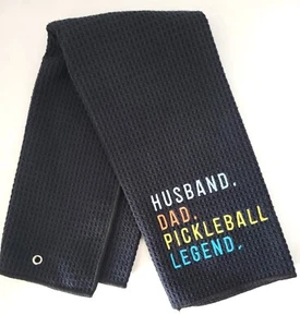 New Men's Pickleball sports towel Husband Dad Pickleball legend - Foto 1 di 5