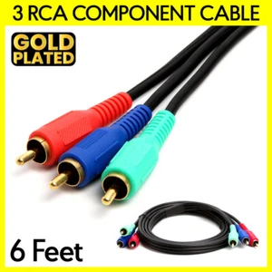 RCA Cable 3 Feet 6 RCA Video Cord Three RCA RGB YPbPr Component Cable TV DVD - Picture 1 of 3