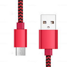 Micro USB Cable 1m Charger Data Sync Braided For Samsung Android Phones