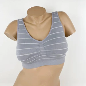 Marilyn Monroe Women's Wireless Bra Bralette size L Light Purple Stretch Fabric - Picture 1 of 6