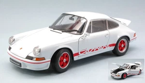 Welly PORSCHE 911 CARRERA RS 1973 WHITE W/RED STRIPES 1:18 - Foto 1 di 1