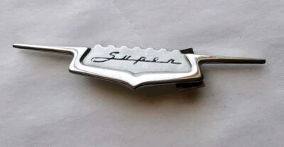 1953 Buick Super Door Panel Emblem Passanger Side Dry Desert Western Chrome - Image 1 of 4