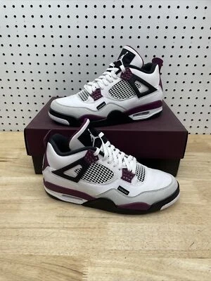 Air Jordan 4 Retro x Paris Saint-Germain Burdeos Menú Talla 9.5 CT5624-100 LIMPIO Foto 1 de 4