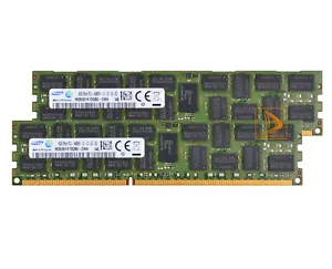 Samsung 16 GB DDR3 RAM 2X 8 GB 2RX4 PC3-14900R 1866Mhz ECC REG Server Memory - Picture 1 of 10