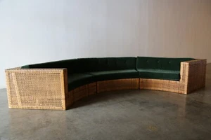 Sectional Sofa Danny Ho Fong for Tropi-cal, Wicker and Mohair Modern - Picture 1 of 10