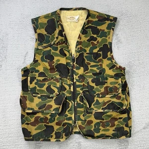 Vintage SafTBak Frog Skin Camo Hunting Shooting Vest Rare Shell Holder Flaw - Picture 1 of 7
