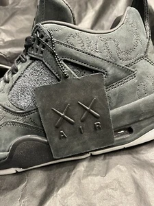 Jordan 4 Retro x KAWS Black 2017 - Size 11.5 - Picture 1 of 13