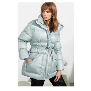 J.ing Wellington White Duck Down Filling Puffer Coat Jacket Outwear Blue NWT SM - Picture 1 of 7