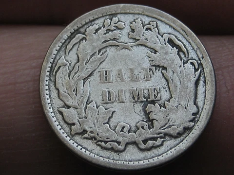 1869 P Seated Liberty Half Dime- Philadelphia, VG Details Cover