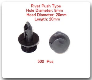 500 Pc N807389 Rivet-Push Type-Hole Diameter:8mm-Head Diameter:20mm-Length: 20mm - Picture 1 of 1