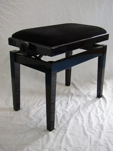 Klavierbank FEURICH XD-1 Schwarz satiniert, Velours - Bild 1 von 10