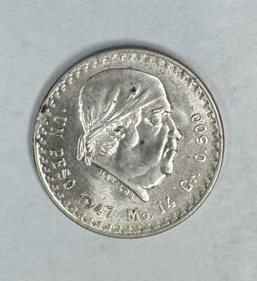 1947 Mexico Un Peso 14Gr. .500 Silver Coin ⭐️LOOKS UNCIRCULATED⭐️ - Image 1 of 2