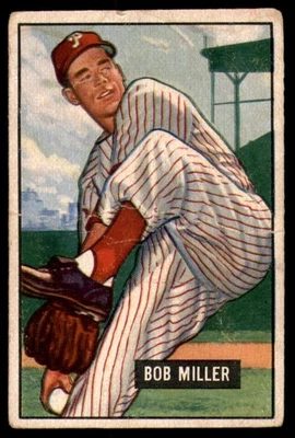 1951 Bowman #220 Bob Miller Very Good Phillies                   ID:219222 - Image 1 of 2
