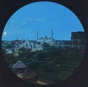 Foto VOGELPERSPEKTIVE VON LUCKNOW INDIEN UM 1888 Magische Laterne Dia - Bild 1 von 5