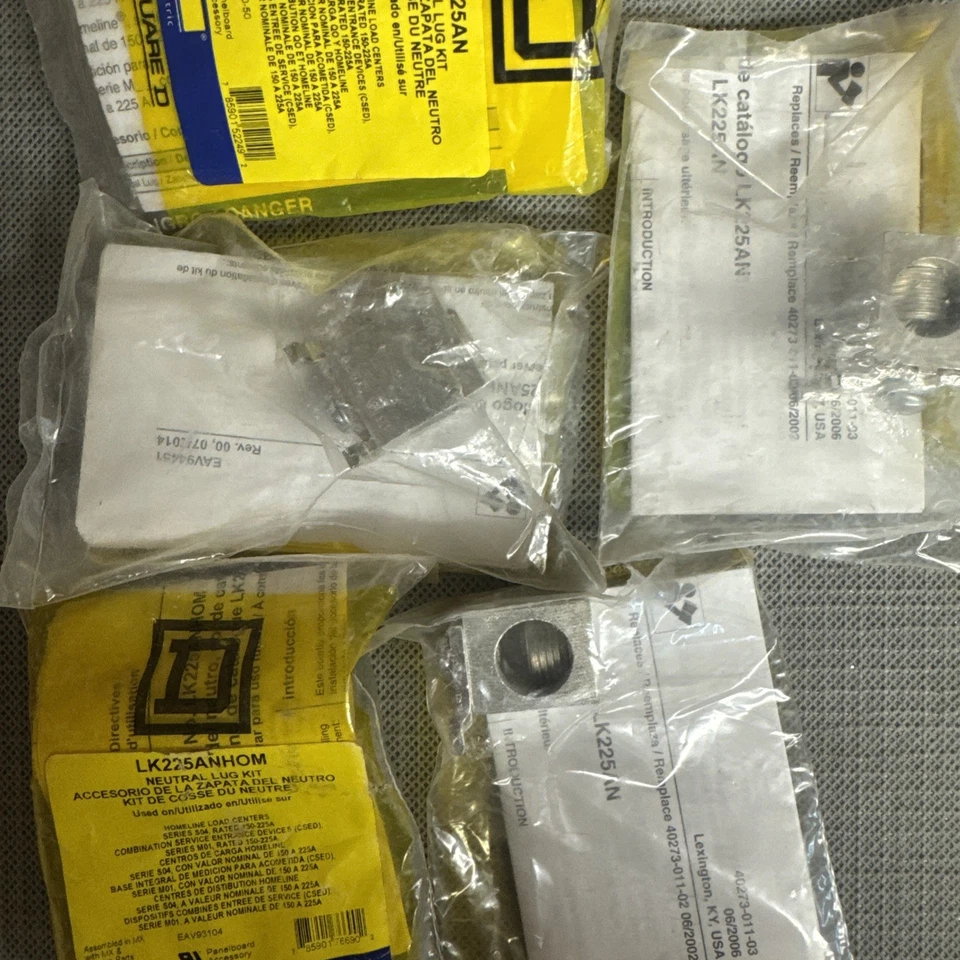 Square D Neutral Lug Kit LK225AN 225 Amp 300 MCM ILSCO D2976