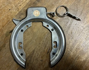 Vintage Cafe style Ring Lock Dutch Bike Style Wheel Lock - Picture 1 of 6