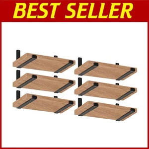 12 Pack Rustic Farmhouse Shelf Brackets Black - Picture 1 of 8