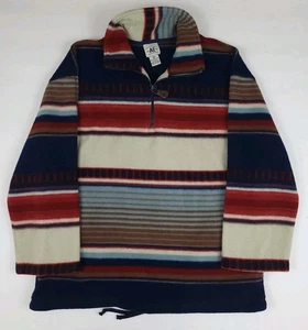 Vintage 90s American Eagle Multicolor Tribal Striped Pattern Fleece Sweatshirt  - Bild 1 von 5