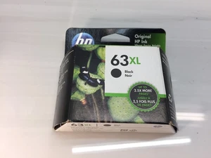 Oryginalny czarny wkład atramentowy HP 63XL F6U64AN - wysoka wydajność, exp 2019 - Zdjęcie 1 z 2