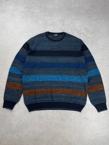 Montechiaro Striped Multiclor Knit Sweater Men's Size 54 Duties Paid (USA) - Picture 1 of 12