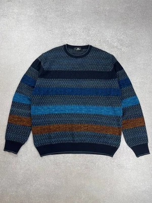 Montechiaro Striped Multiclor Knit Sweater Men's Size 54 Duties Paid (USA) - Image 1 of 4