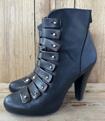 Zapatos de Tacón Cynthia Vincent Steampunk Talla 7.5 Grunge Hipster Victoriano Negro Foto 1 de 4