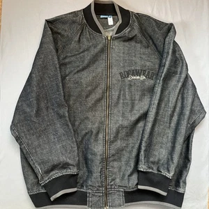 ROCAWEAR Denim Jacket Men's Size 3XL Trucker Dark Wash Embroidery Y2K - Picture 1 of 8