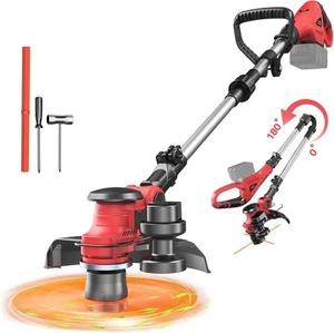 Akku-Trimmer für Milwaukee 18V Akku, klappbar 3 in1 Unkrautfresser mit - Bild 1 von 8