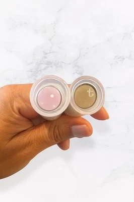 She Magic Lip Balm Duo nude ,Clear Pink Tone with silver top hydrating finish - Image 1 of 2