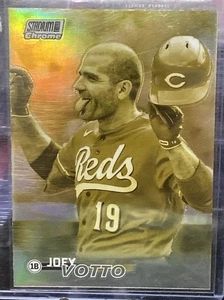 2023 Topps Stadium Club Chrome Joey Votto Gold Minted SSP Case Hit Reds - Picture 1 of 2