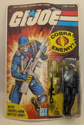 GI Joe Cobra Enemy Soldier 1986 Vintage Hasbro Figure on Card - RK585 - Image 1 of 4
