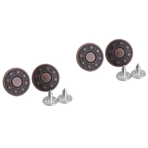  100 Sätze 17mm No-SEW-Stern-Muster-Tack-Snap-Jeans-Knöpfe mit Schraube (rotes - Bild 1 von 10