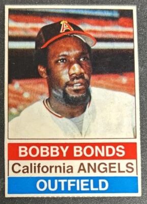 1976 Hostess Bobby Bonds Hand Cut Baseball Card #18 Angels OF VG - Image 1 of 2