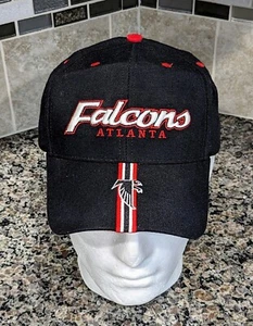 Cappello Atlanta Falcons Script Twins Ent 1993 Vintage NFL Licenza Regolabile Penix - Foto 1 di 10