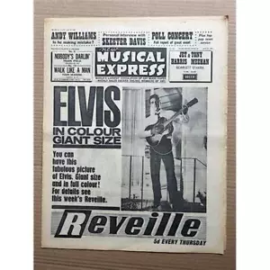 ELVIS PRESLEY NME MAGAZINE APRIL 26 1963 - ELVIS cover advert + poll concert + l - Picture 1 of 1