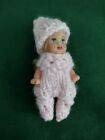 Doll Clothes Pink 3 Pc Handknitted Outfit For Tiny Ooak Baby Krissy 3" 3.5"