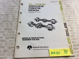 ROCKWELL SERVICE PARTS BOOK SL/SQHD Single reduction Tadem axles - Picture 1 of 3