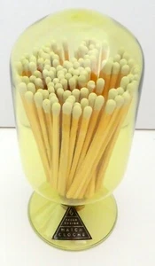 SKEEM DESIGN Amber Fireplace Match Cloche 4" Matches Included Yellow - Picture 1 of 6