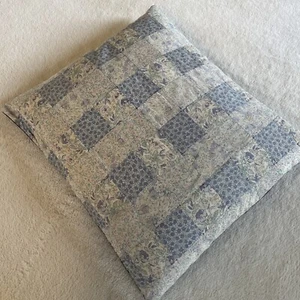Liberty Vintage Fabric Patchwork Cushion 42 x 37 cm Handmade Blue Pink Green - Picture 1 of 8