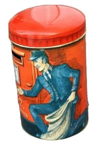 Post rot blau Münzbank Churchill's of England 5 1/4" h, 3 1/4" d - Bild 1 von 6