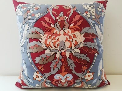 Liberty Vintage Kohinoor Abstract Cushion Cover &  Blue Velvet backing Fabric - Image 1 of 4