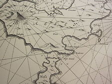 Vintage 1753 Facsimilie Côtier Tableau / Carte ~ Maine Île De Shetland Brassey